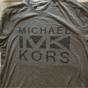 MICHAEL Michael Kors 100% Cotton Charcoal‎ Logo Tee | NWOT